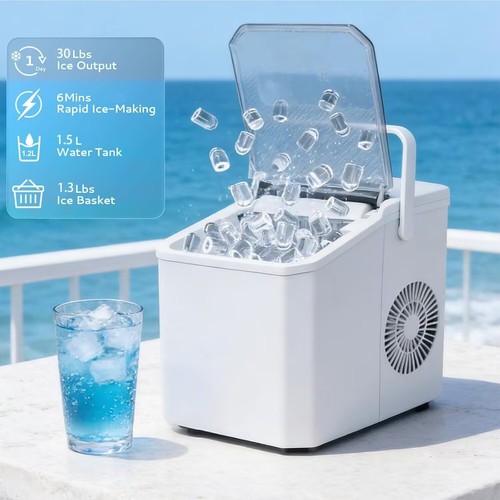 Ice cube maker stainless steel - ice,
